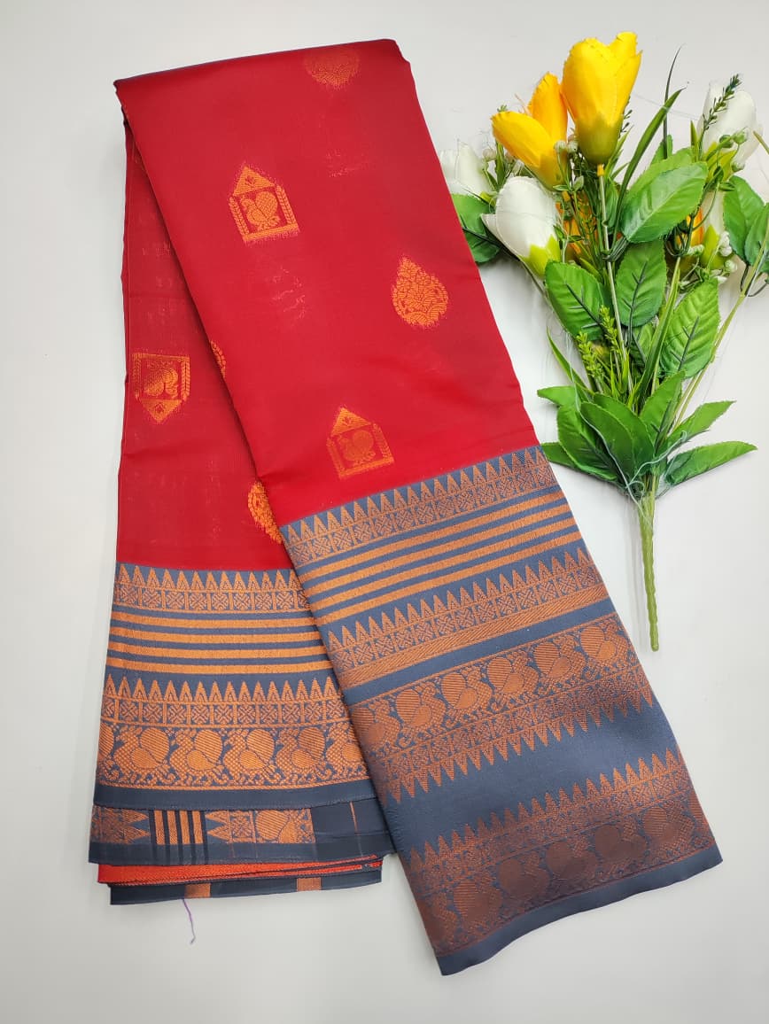 Ramya Pandian Saree(Red) 10 Days Prebooking