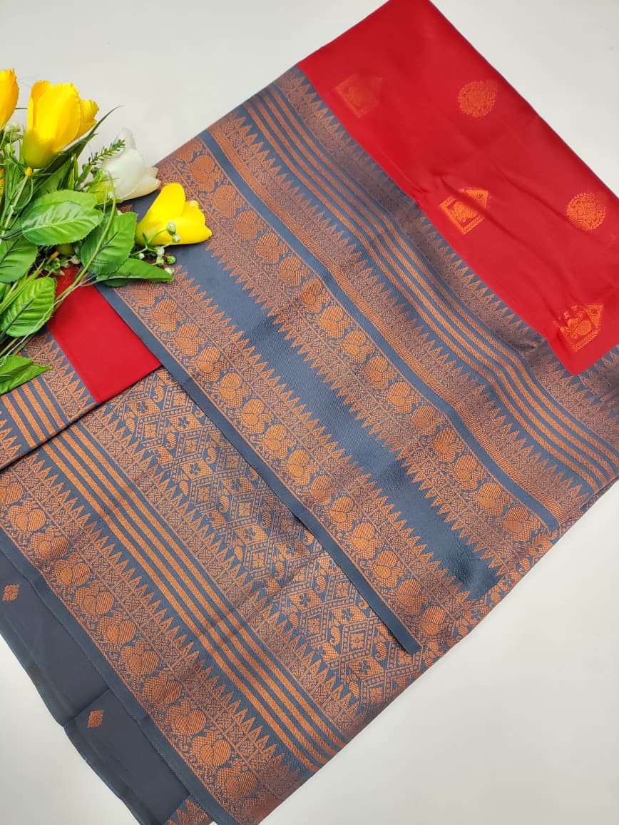 Ramya Pandian Saree(Red) 10 Days Prebooking