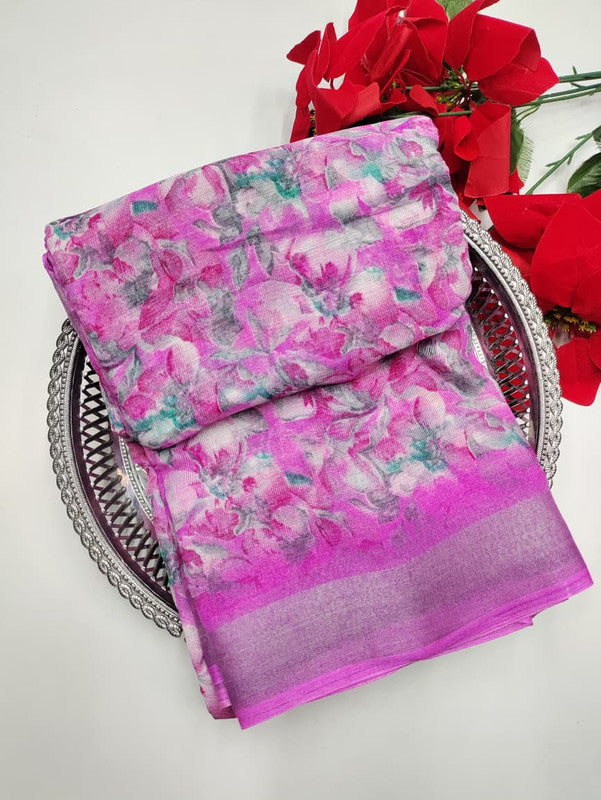 Soft Linen Saree(Diwali Collection)