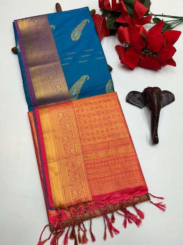 Semi Silk Saree(Diwali Offer)+Jute Bag Free
