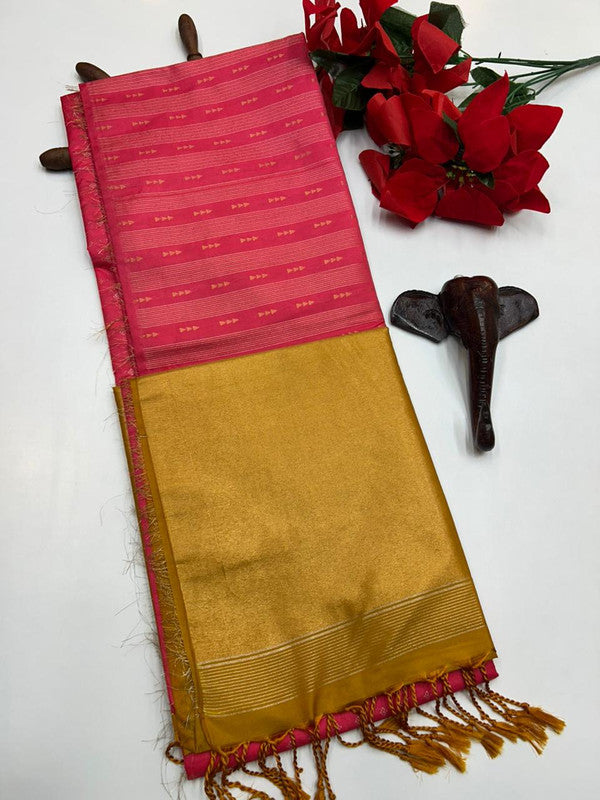 Semi Silk Saree(Diwali Offer)+Jute Bag Free
