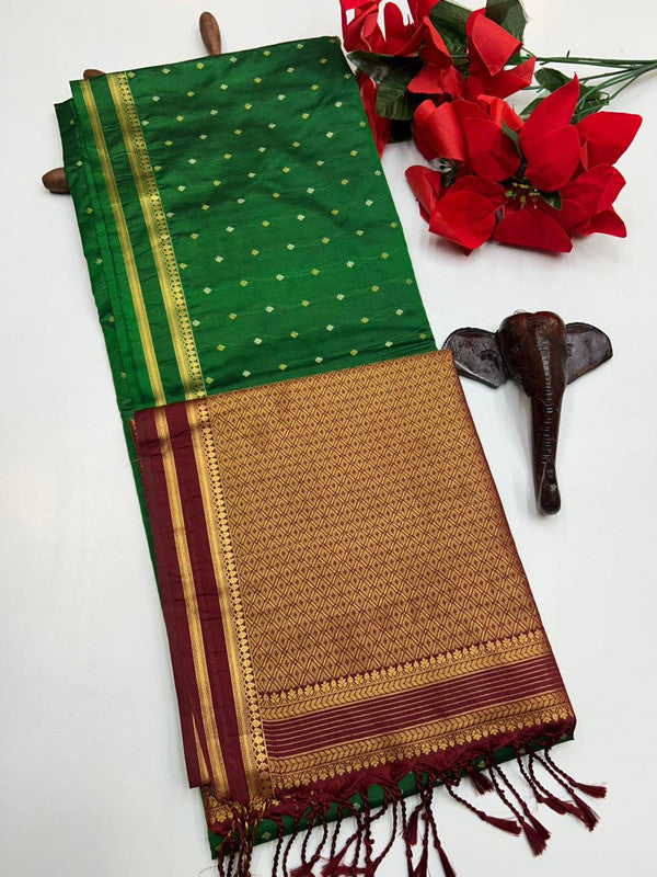 Semi Silk Saree(Diwali Offer)+Jute Bag Free