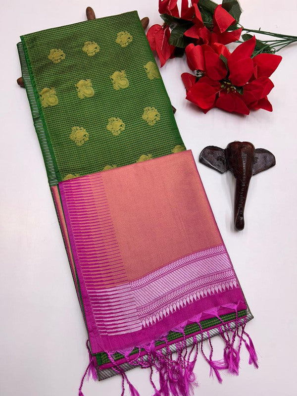 Semi Silk Saree(Diwali Offer)+Jute Bag Free