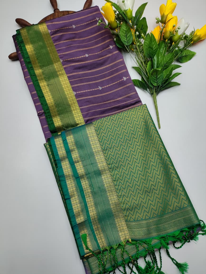 Semi Silk Saree(Diwali Offer)+Jute Bag Free