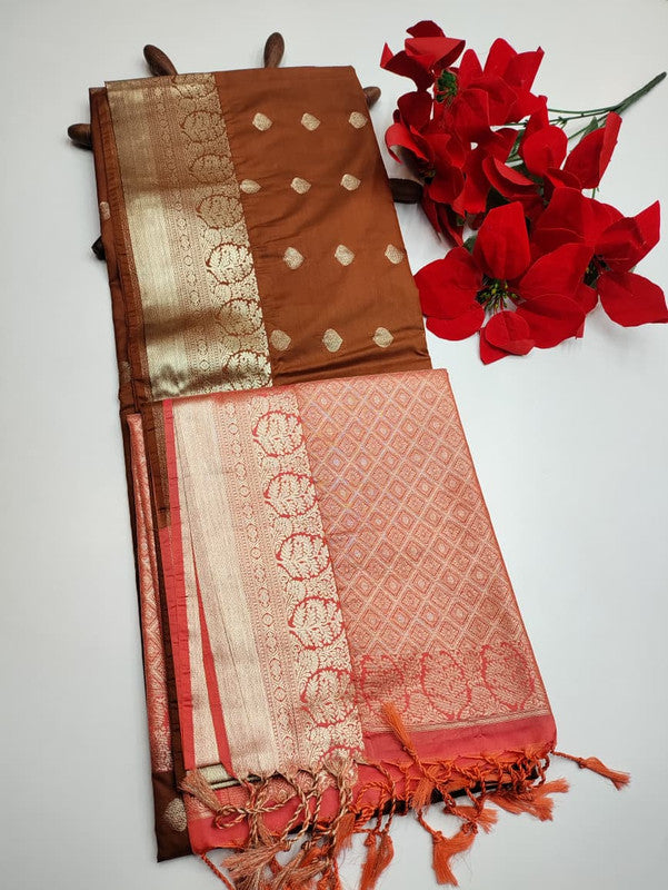 Luxury Semi Silk Saree+Jute Bag free(Diwali sale) SE58