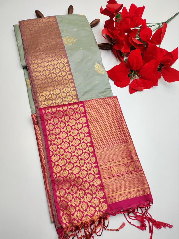 Luxury Semi Silk Saree+Jute Bag free(Diwali sale) SE62