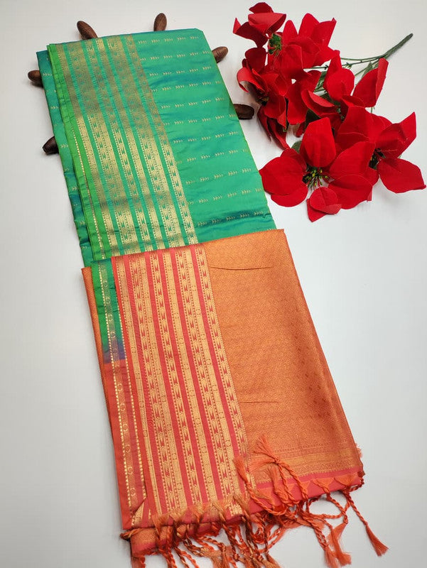Luxury Semi Silk Saree+Jute Bag free(Diwali sale) SE82