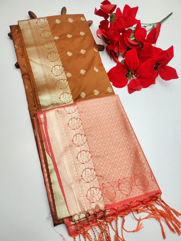 Luxury Semi Silk Saree+Jute Bag free(Diwali sale) SE83