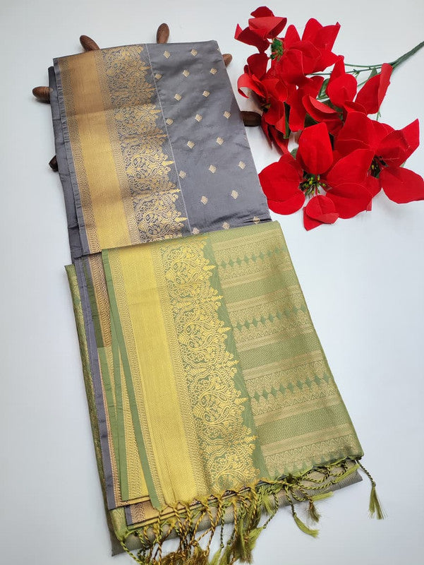 Luxury Semi Silk Saree+Jute Bag free(Diwali sale) SE100