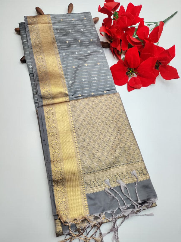 Luxury Semi Silk Saree+Jute Bag free(Diwali sale) SE106