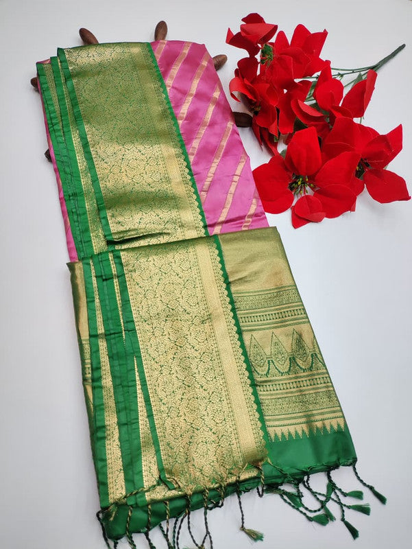 Luxury Semi Silk Saree+Jute Bag free(Diwali sale) SE111