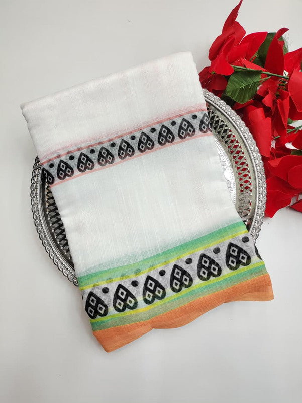 White Leaf Saree (Diwali sale) WF22