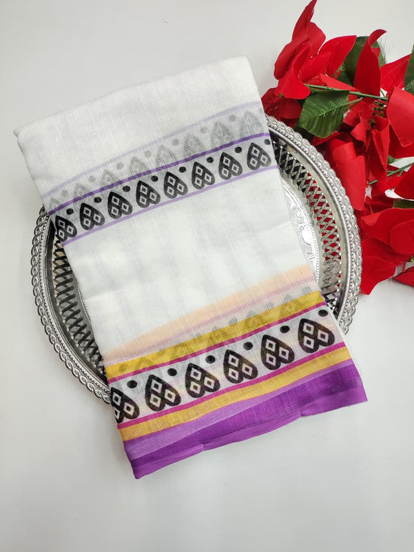 White Leaf Saree (Diwali sale) WF24