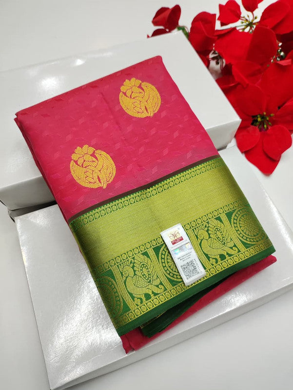 Pure Silk Saree +(Diwali Gift) PU42