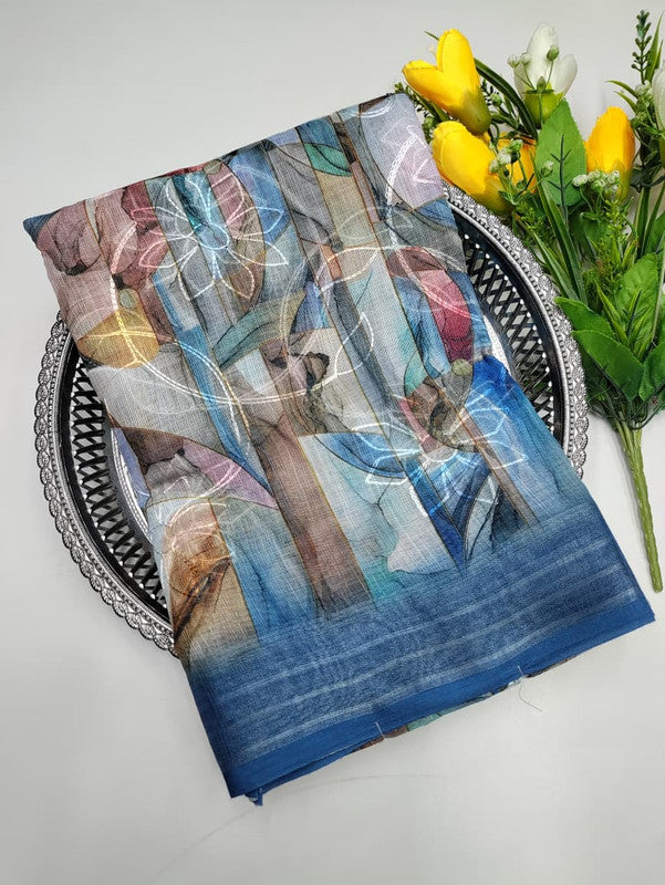 Premium Linen Saree(Work Saree)  LL32