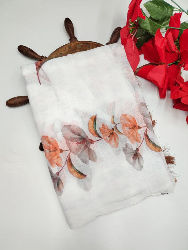 White Leaf Saree WL09