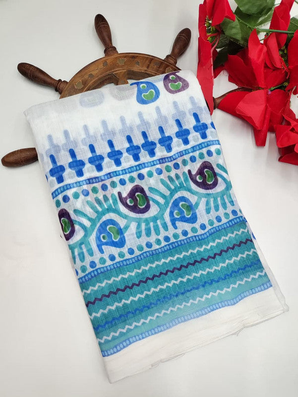 White Leaf Saree WL10