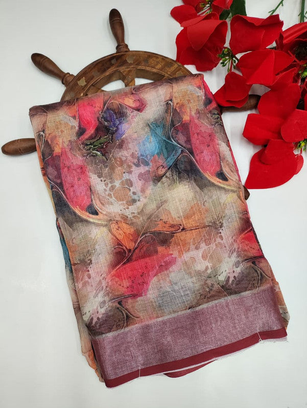 Premium Linen Saree PLS23