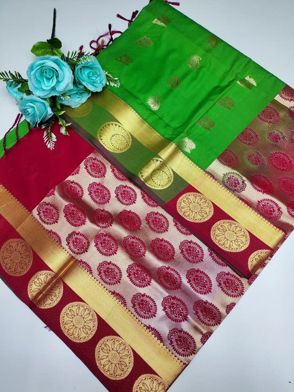 Mayuri pattu (Christmas Offer) PM122 +Jute Bag Free