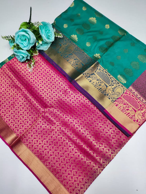 Mayuri pattu (Christmas Offer) PM164 +Jute Bag Free