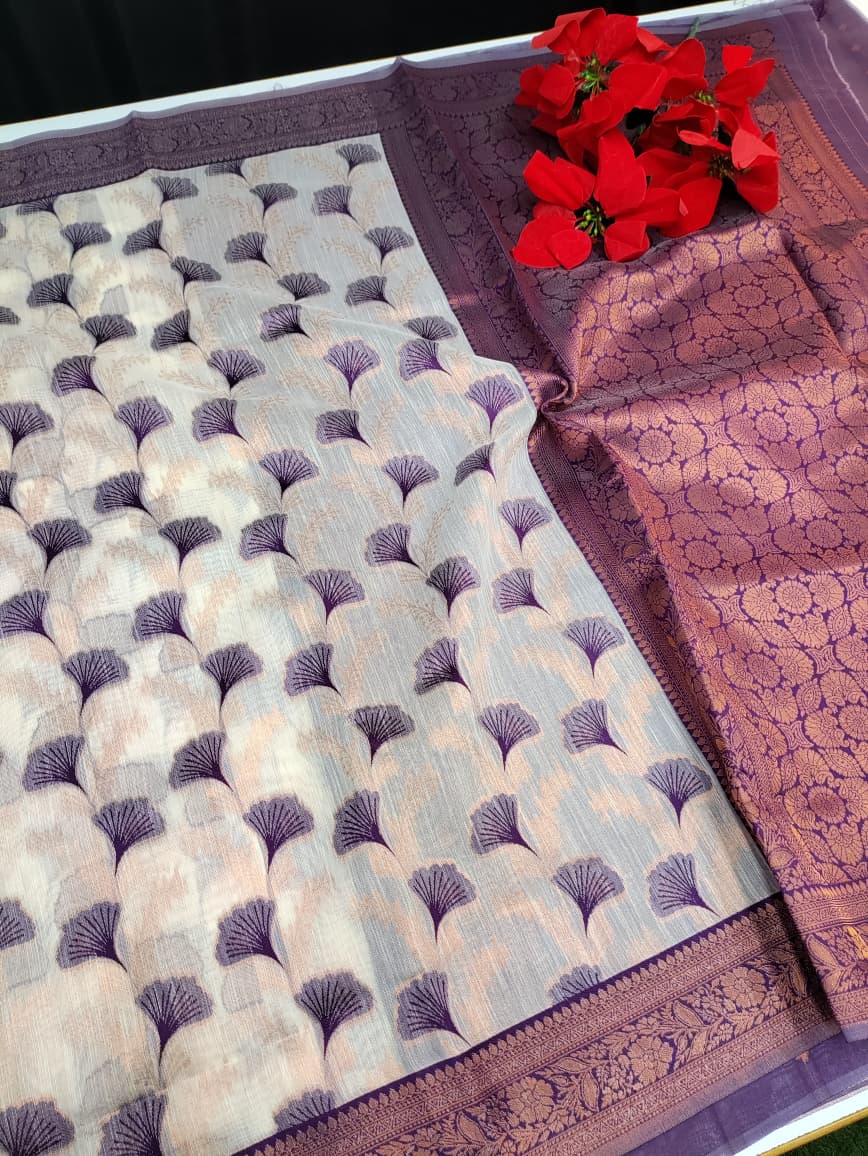 Premium All Self Linen Saree PAS09