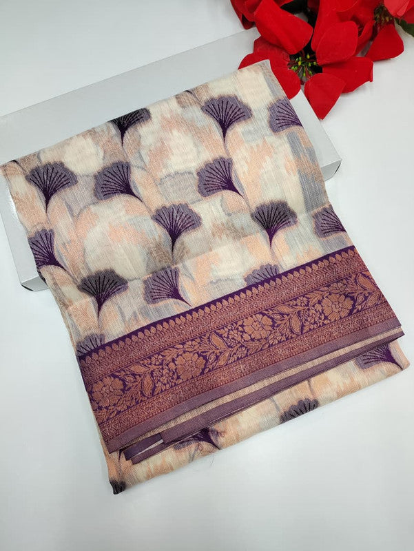 Premium All Self Linen Saree PAS09