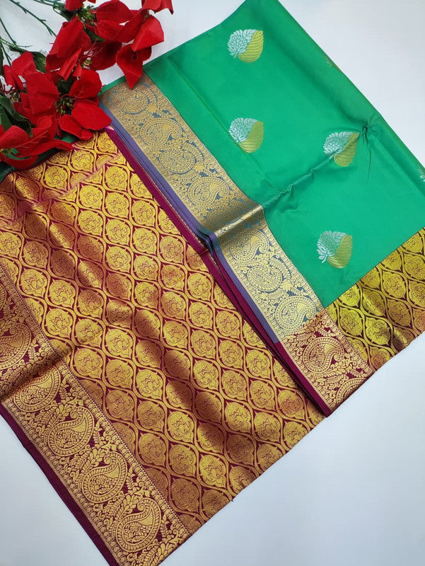 Mayuri pattu Saree MA08 +(Jute Bag Free)