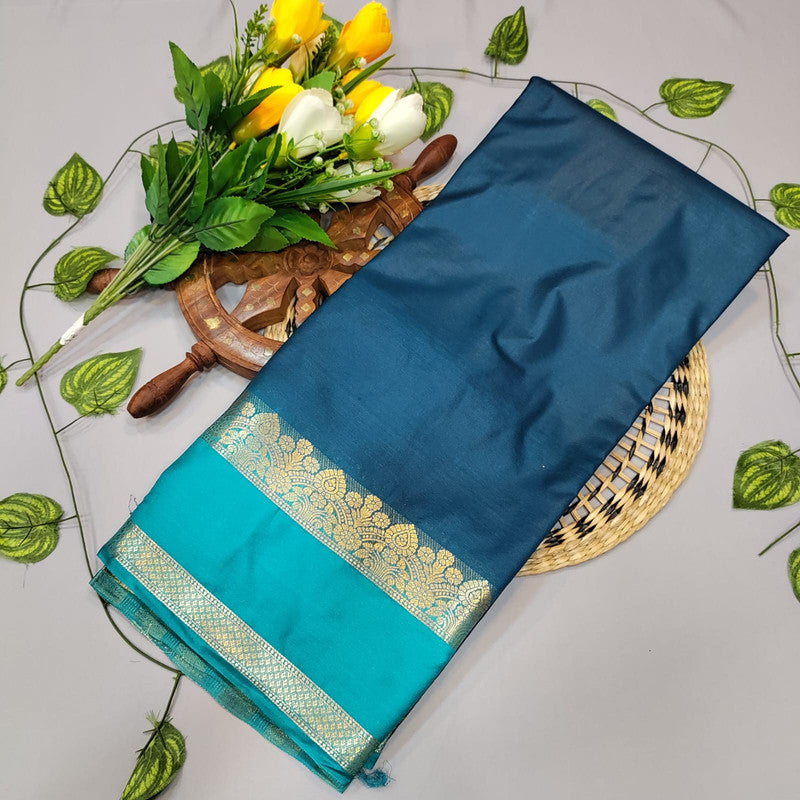 Mysore Plain Crepe Silk Saree