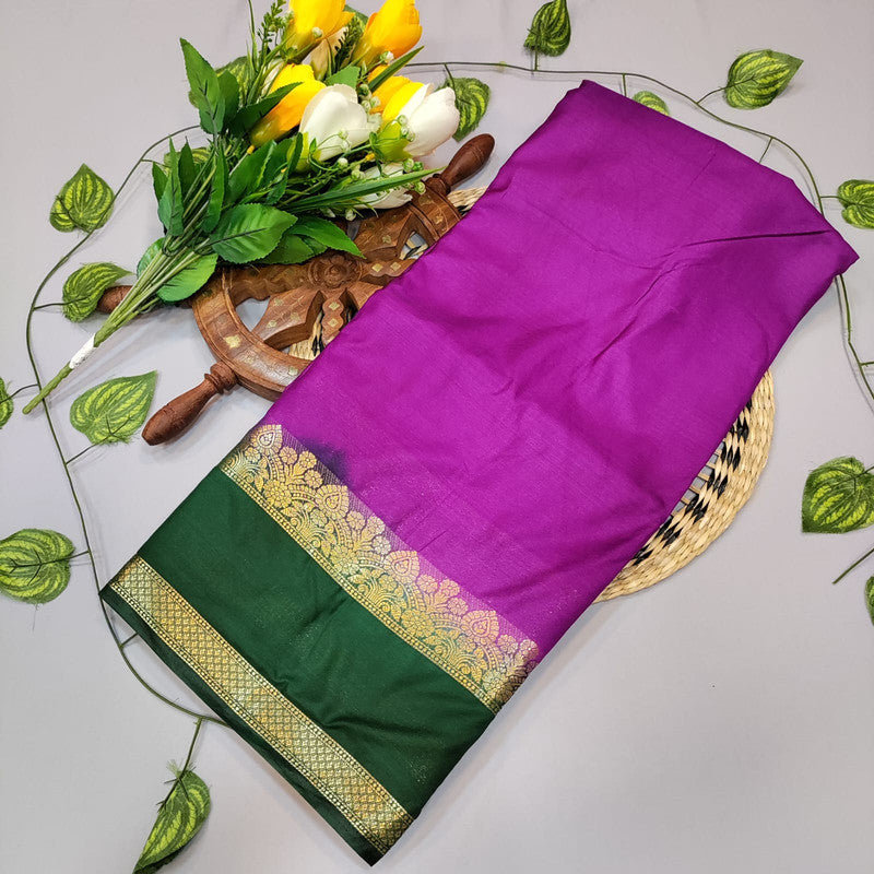 Mysore Plain Crepe Silk Saree