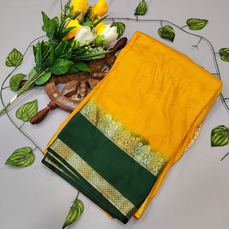 Mysore Plain Crepe Silk Saree