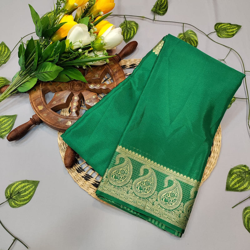 Mysore Plain Crepe Silk Saree