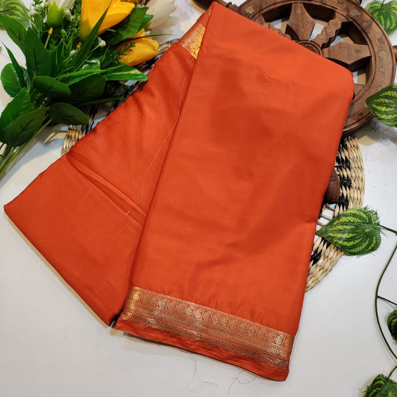 Mysore Plain Crepe Silk Saree