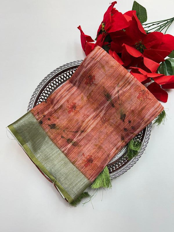 Linen Printed Saree