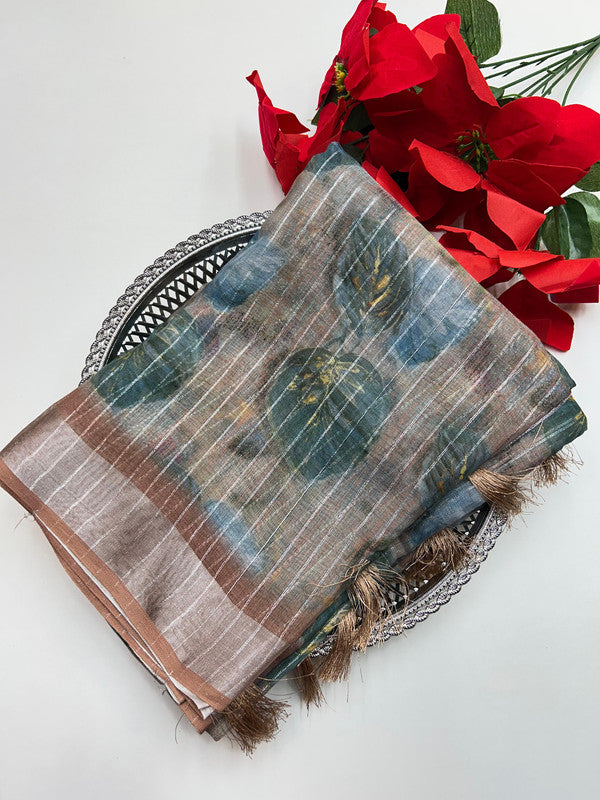 Linen Printed Saree