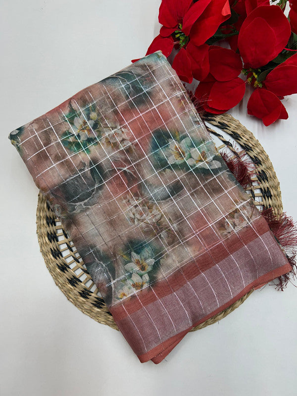Linen Printed Saree