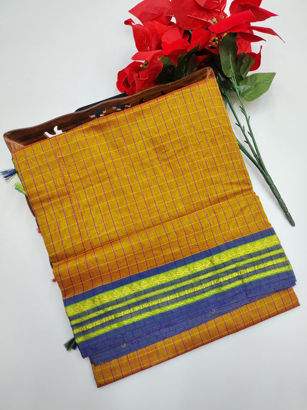 Checked Cotton Saree
