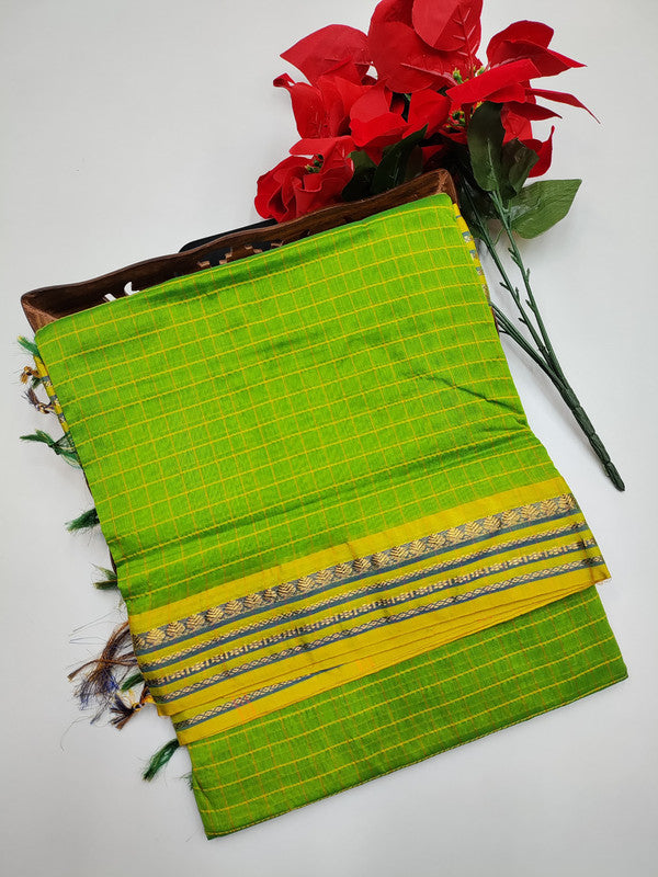 Checked Cotton Saree