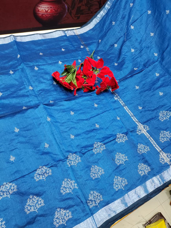 Kadhi silver Embroiding Saree EB03