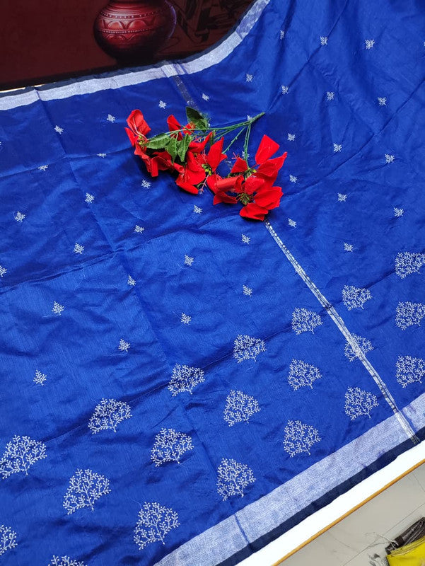 Kadhi silver Embroiding Saree EB07