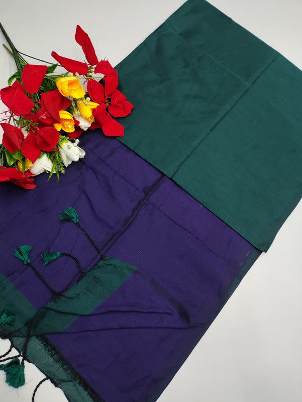 Jaipur Plain Cotton Saree JE54