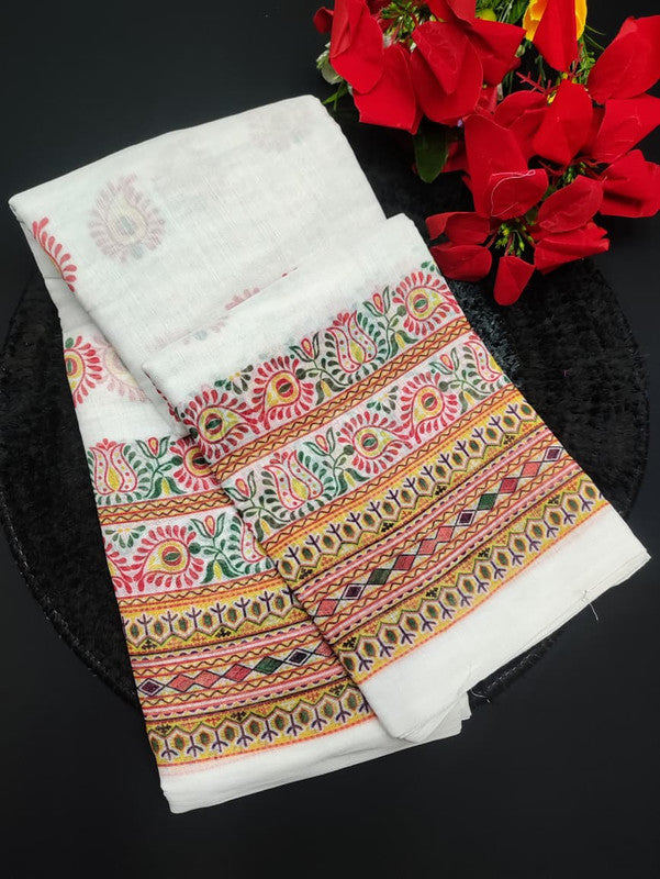 White Leaf Saree WL19