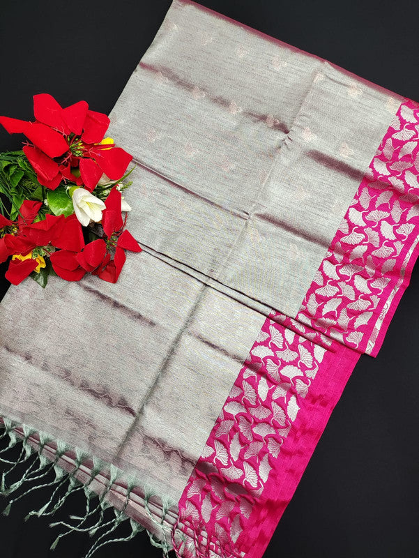 Slub Tissue Saree STS04