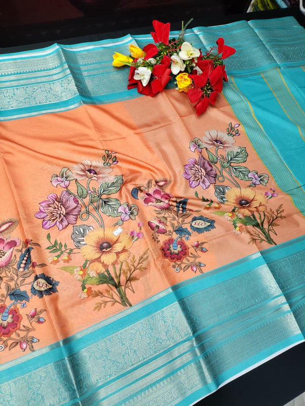 Mysore Crepe (Antique print)+Jute Bag Free MT142