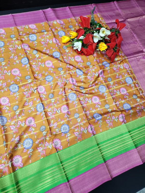 Mysore Crepe (Antique print)+Jute Bag Free MT141