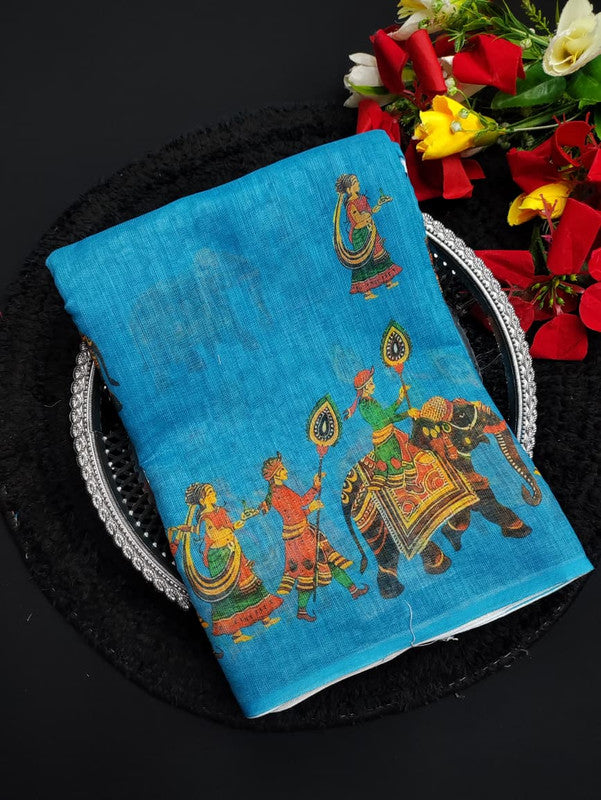 Summer Linen Cotton Saree FC08