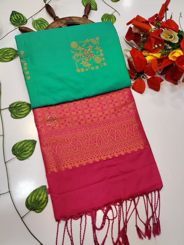 Luxury Soft Silk  Stone Work SLY119