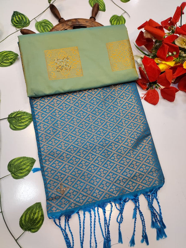 Luxury Soft Silk  Stone Work SLY118