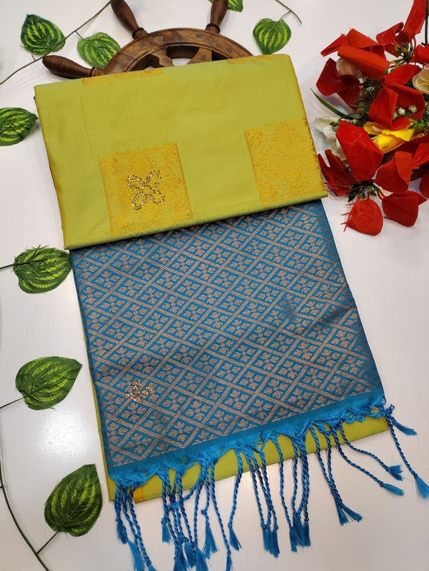 Luxury Soft Silk  Stone Work SLY121