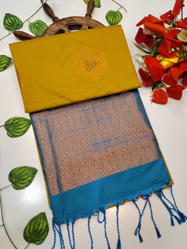 Luxury Soft Silk  Stone Work SLY123