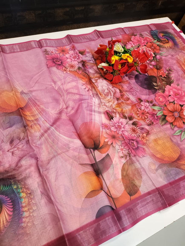 Bhiwandi Linen Saree BW11